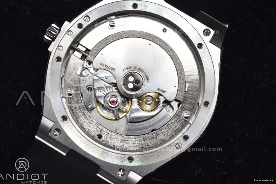 Black SportInspired Maker Dial Black 8F Overseas Strap on 932 Rubber SS 0426